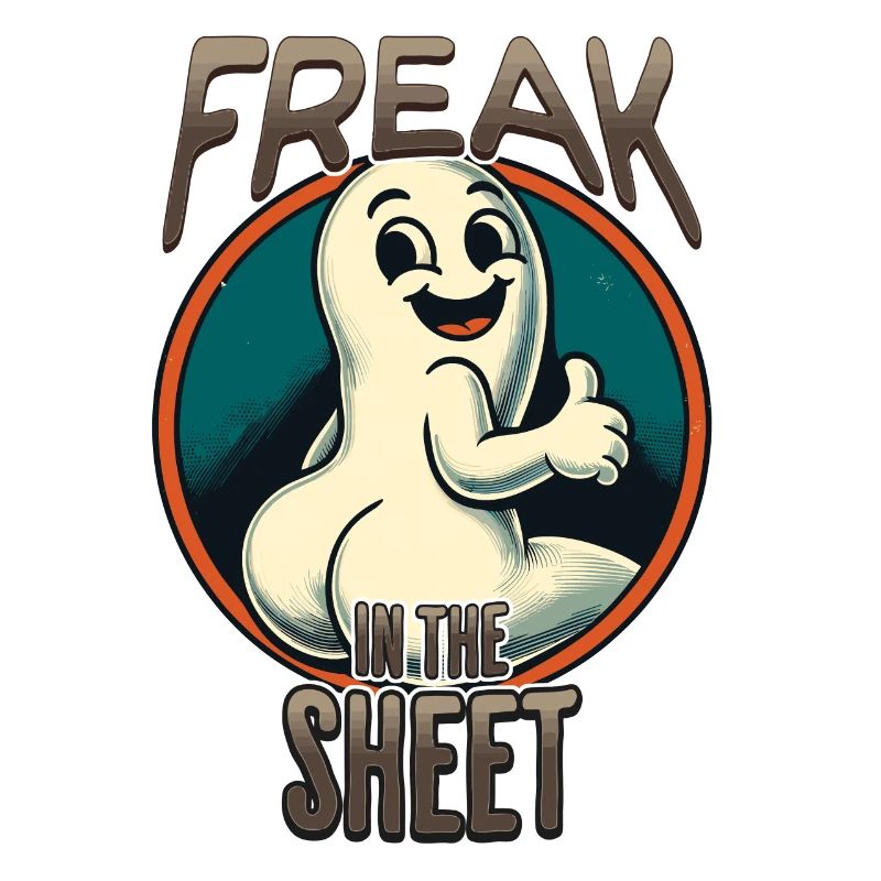 Funny Ghost Design Freak Under the Sheet