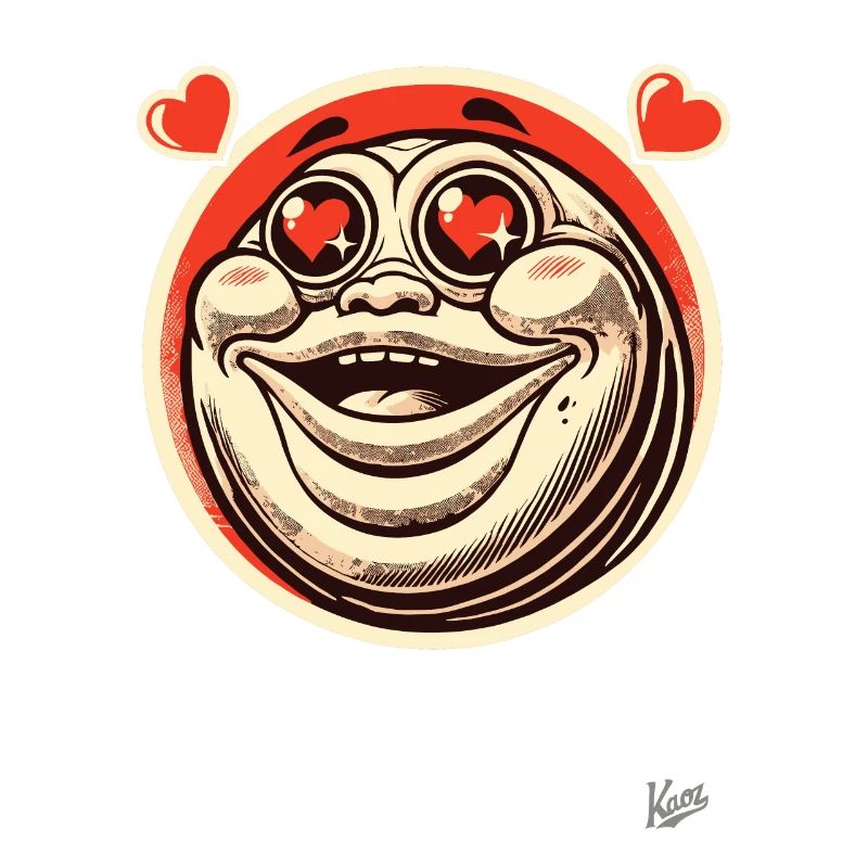 Dicker Mann mit Herzen der Liebe