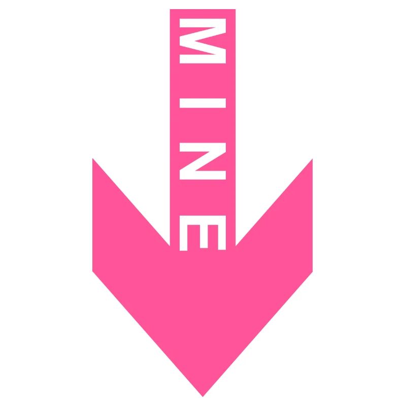 Mine flèche rose en bas