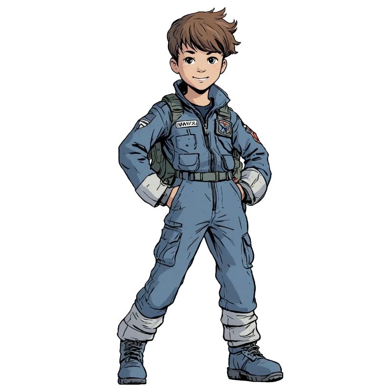 Vintage Comic Fighter Pilot