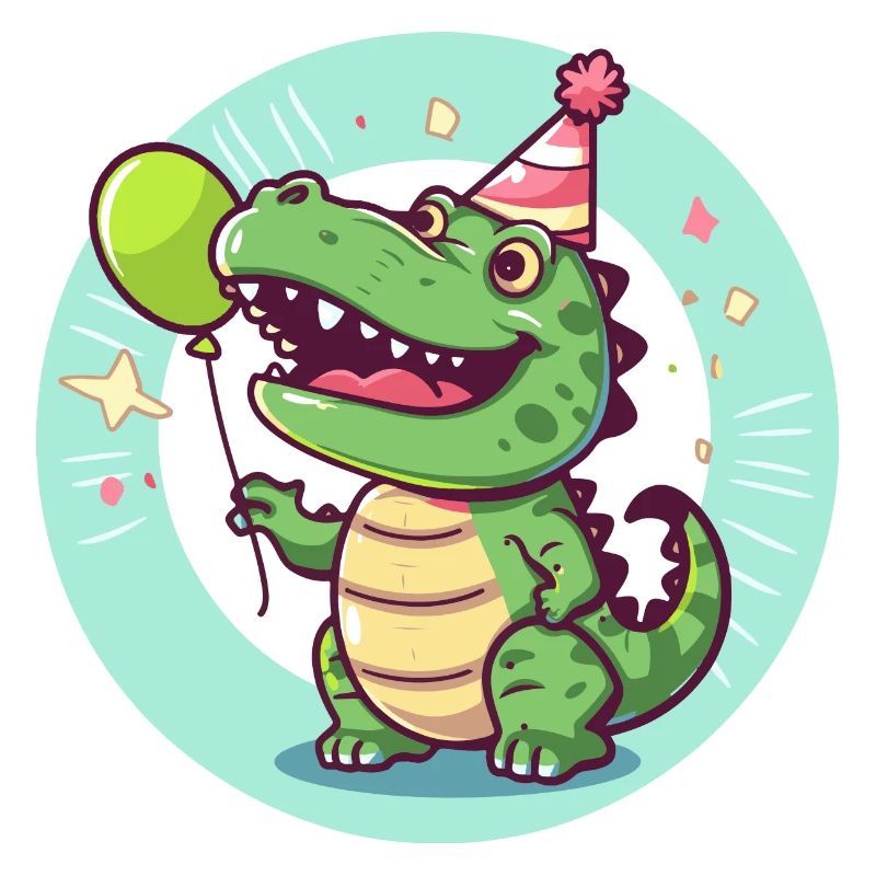 Alligator Geburtstag Comic