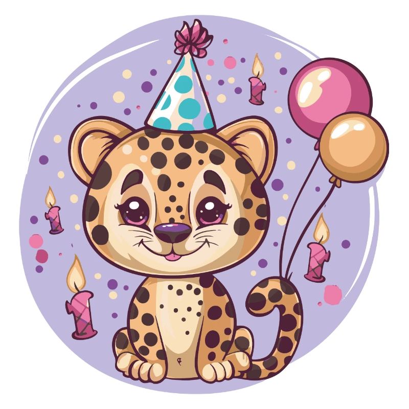Bande dessinée d’anniversaire léopard
