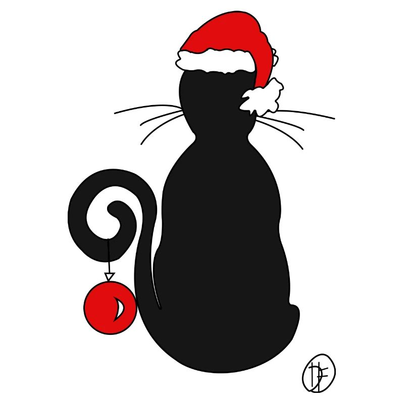 Chat dans l’ de Noël