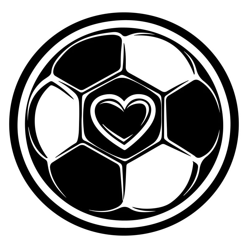 Fussball Symbol Herz Mannschaft