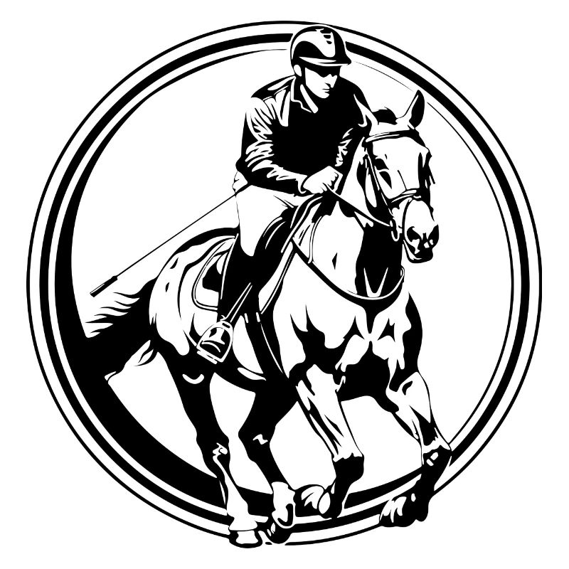 Silhouette de cheval d’équitation