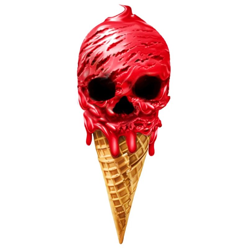 Cône de crème glacée Skull Skull Dessert