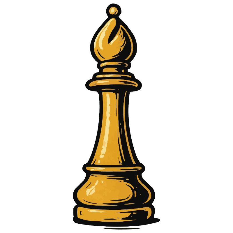 Golden Bishop Chess Icon