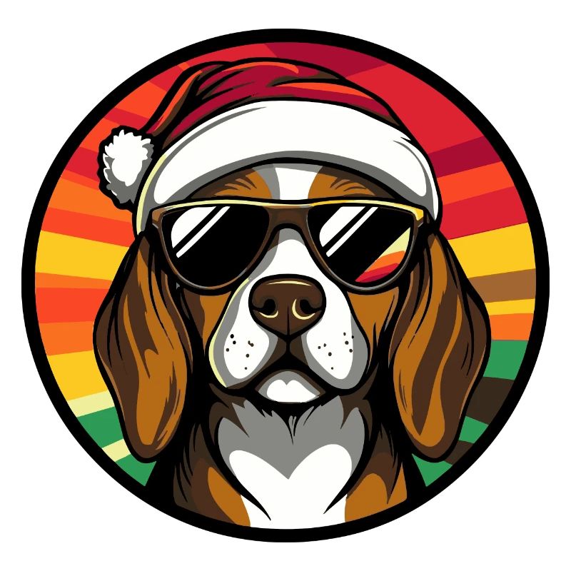 Beagle chien Noël cool