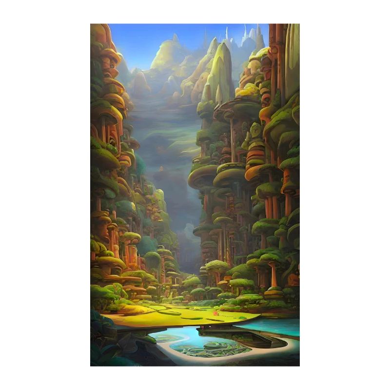Simulation abstract nature landscape