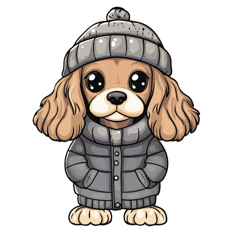 Cocker Spaniel Hund Winter