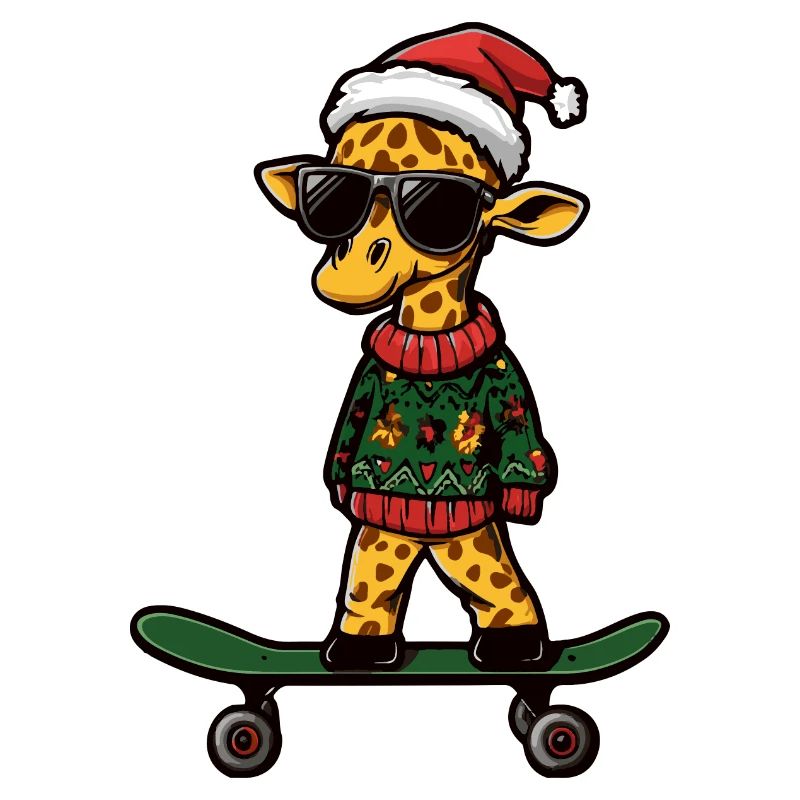 Girafe Noël Drôle
