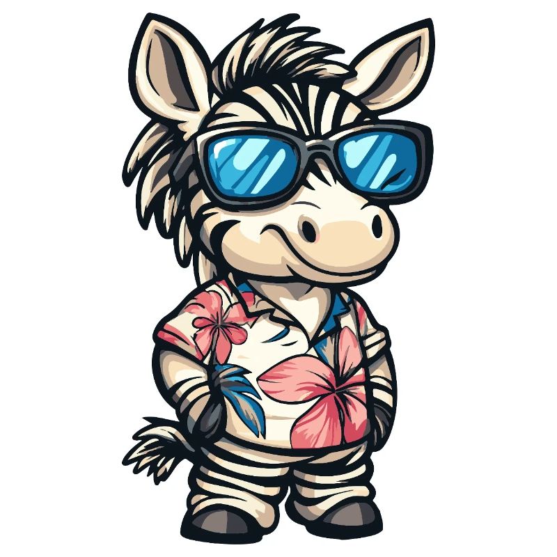 Zebra Comic Cool Sommer