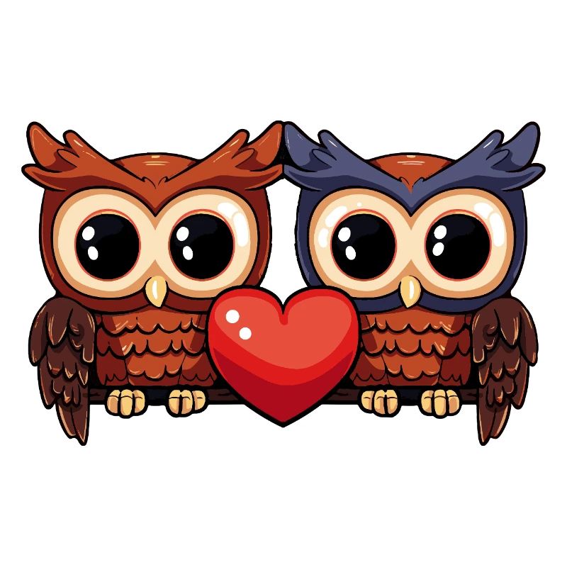 Eule Paar Valentinstag