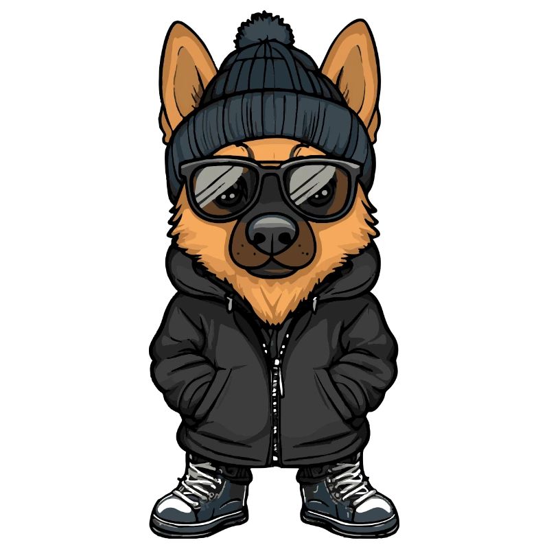 German Shepherd Winter