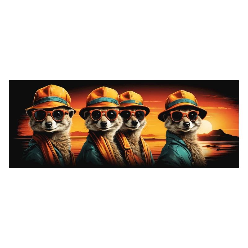 Coole Erdmännchen Erdmännchengruppe