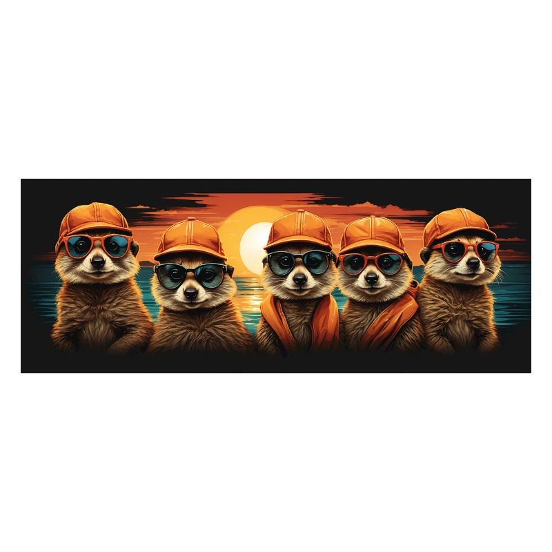 coole Erdmännchen mit Basecap und Sonnenbrille