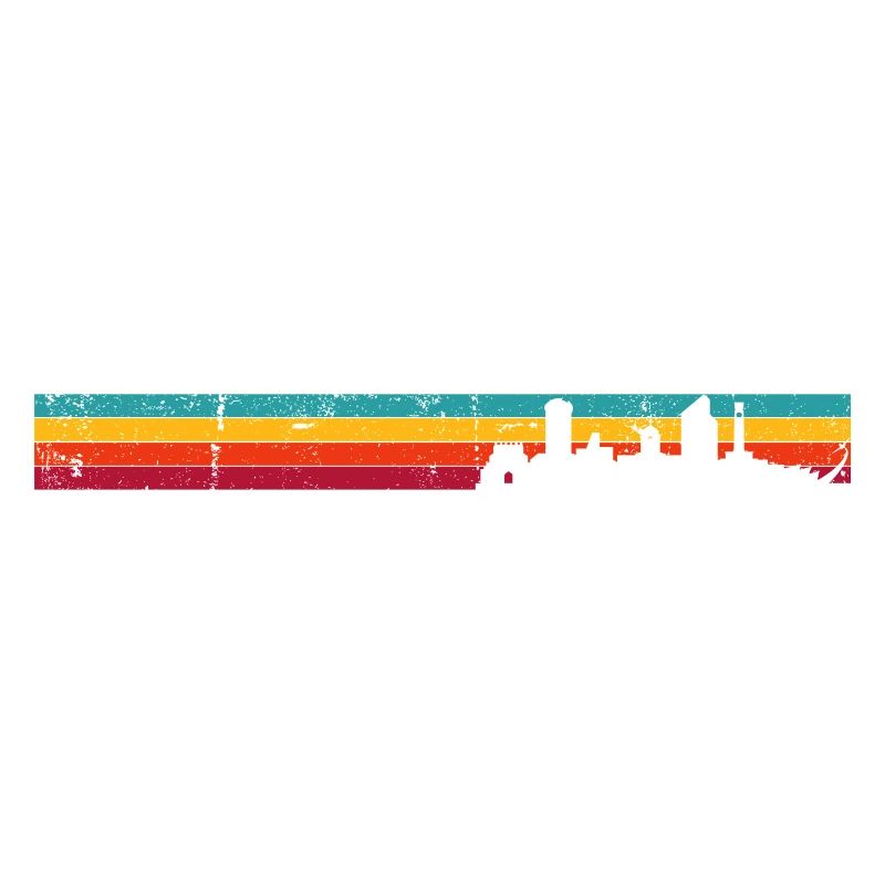 Retro Sunset Skyline