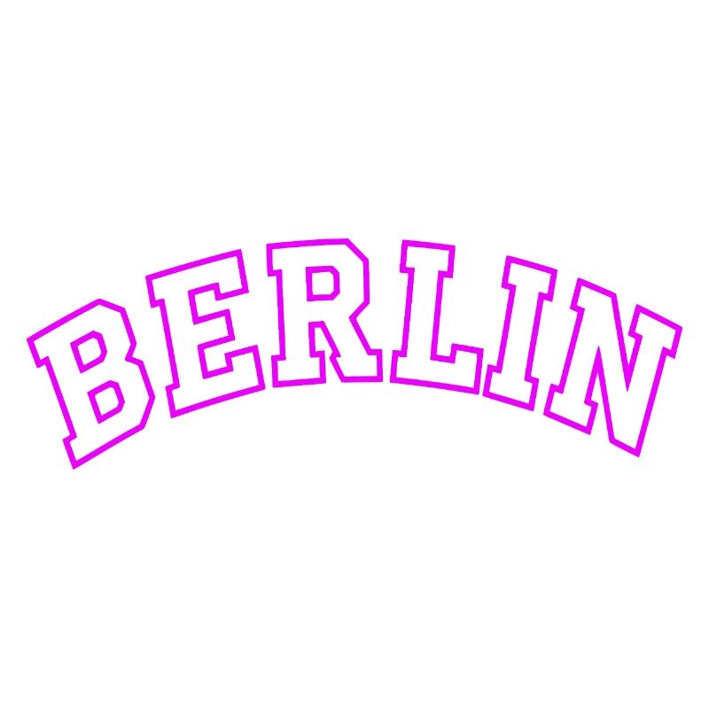 Neon Berlin Bow Typography