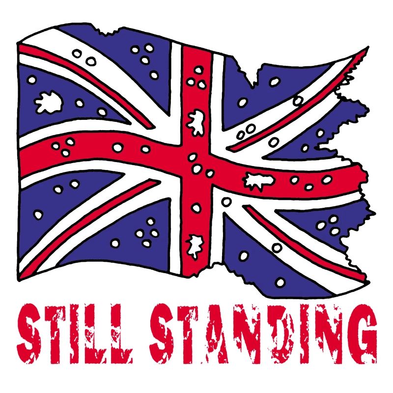 Drapeau anglais déchiré