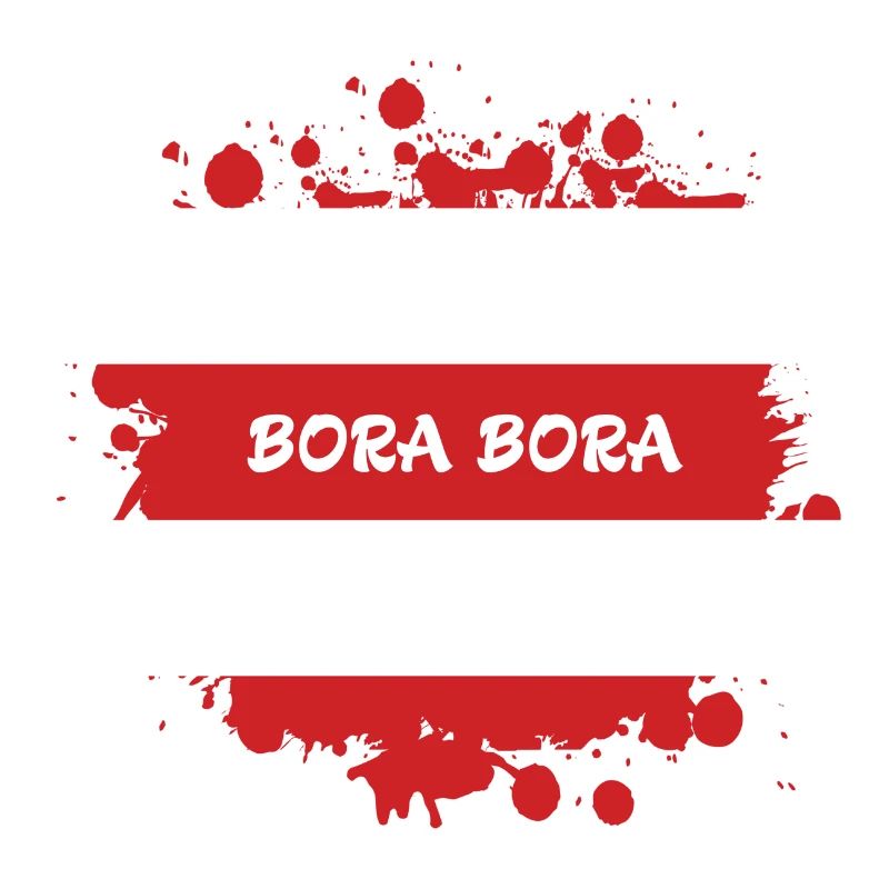 Bora Bora Klecks Flag Design