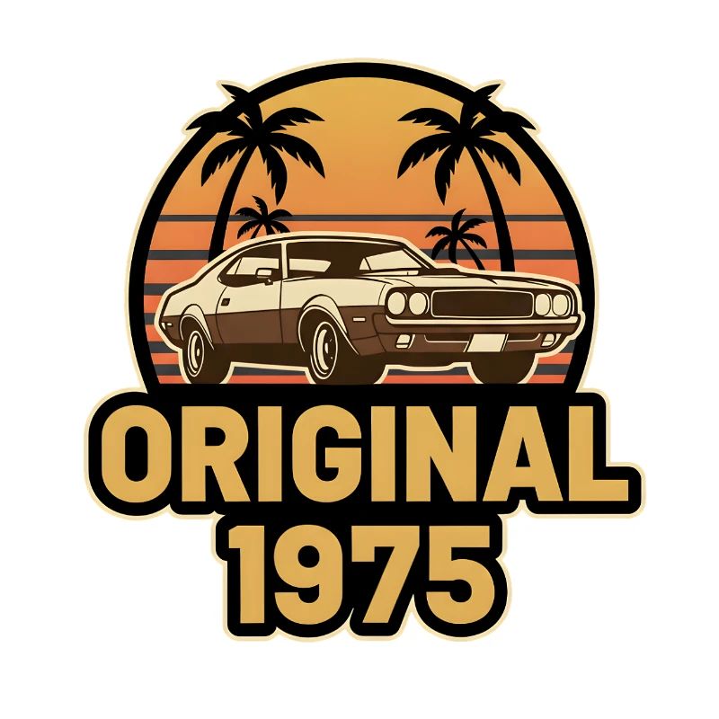 Original 1975 Retro Auto Sunset