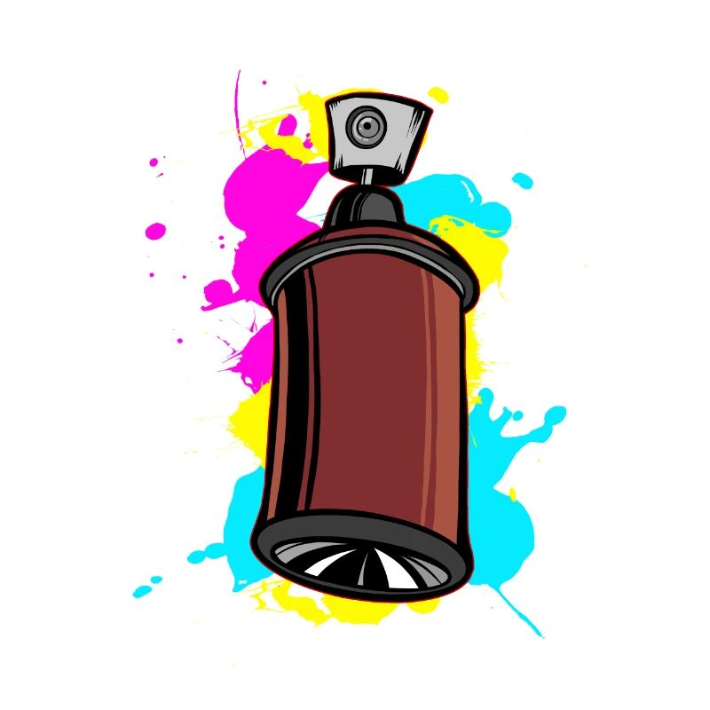 Bunter Schalfspray mit Graffiti-Design