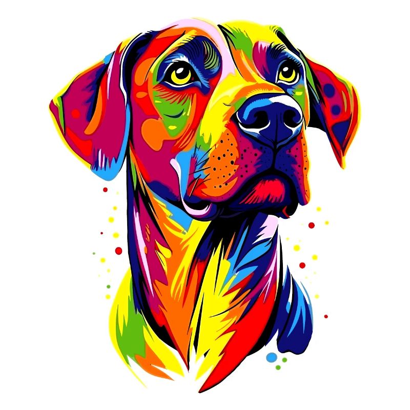 Rhodesian Ridgeback Popart Regenbogen Bunt Hunde