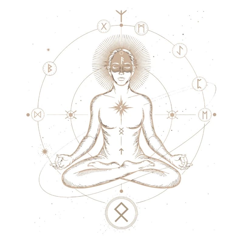 Runic Astral Alignment | Meditative Art Print