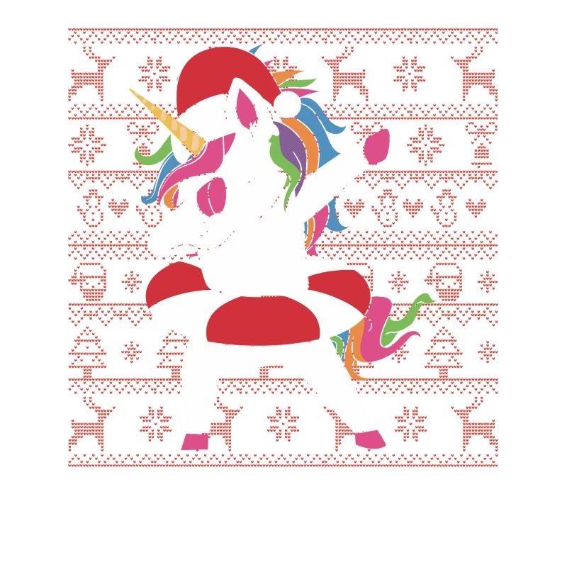 Humor Einhorn-Weihnachtspullover Hässlicher Dabbin Lustiges Geschenk