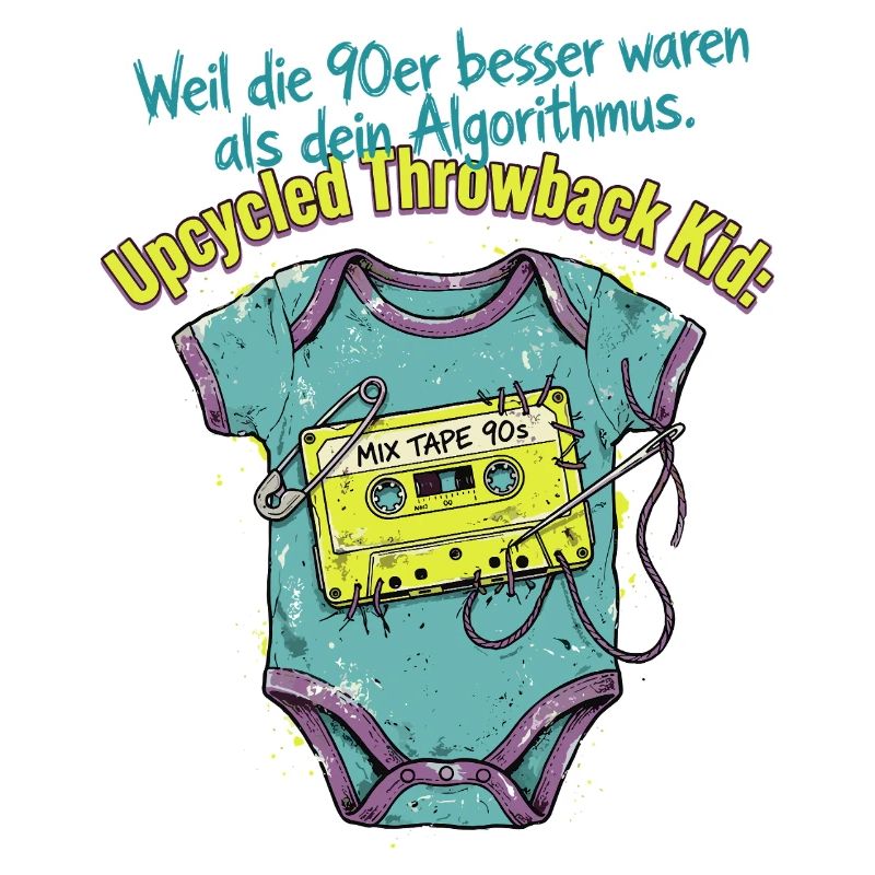 90er Upcycled Throwback Retro Kassette