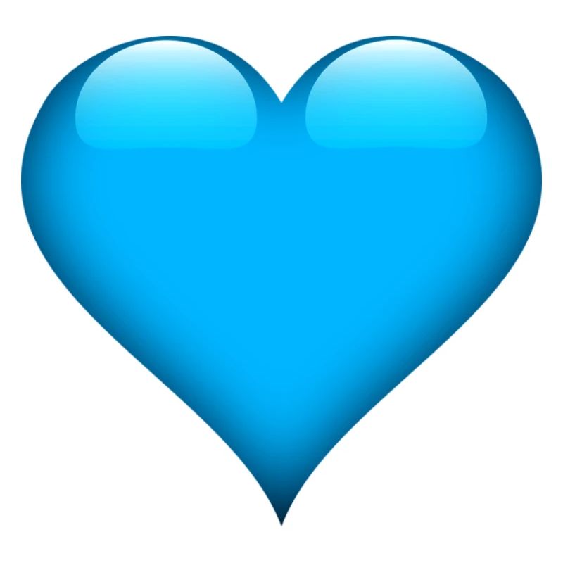 Blaues Gloss-Herz Design