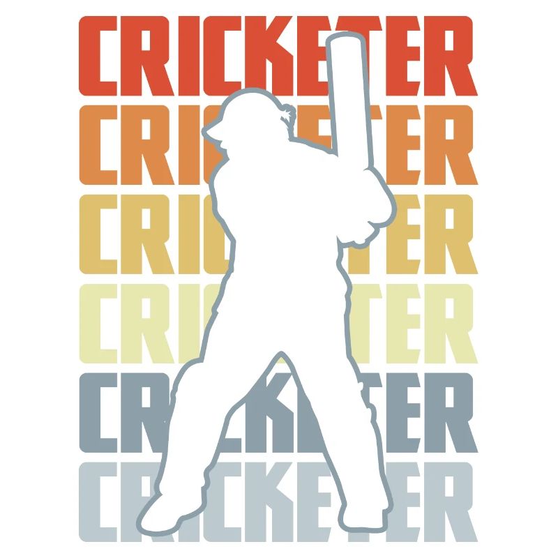 Retro Cricket Player