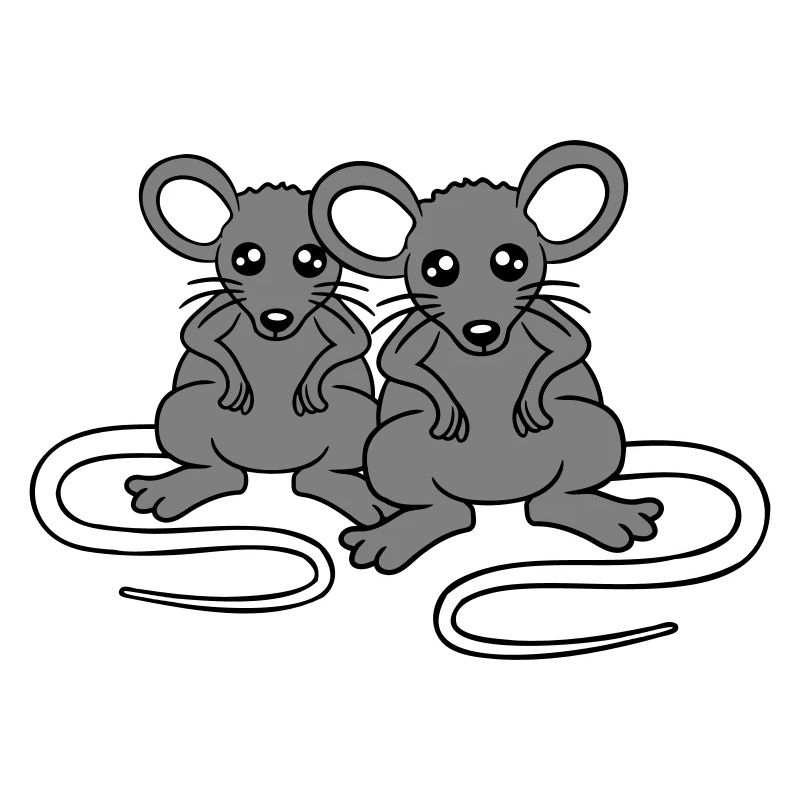 Zwei Böse Mäuse Wütend Frustriert Sauer Aggressiv