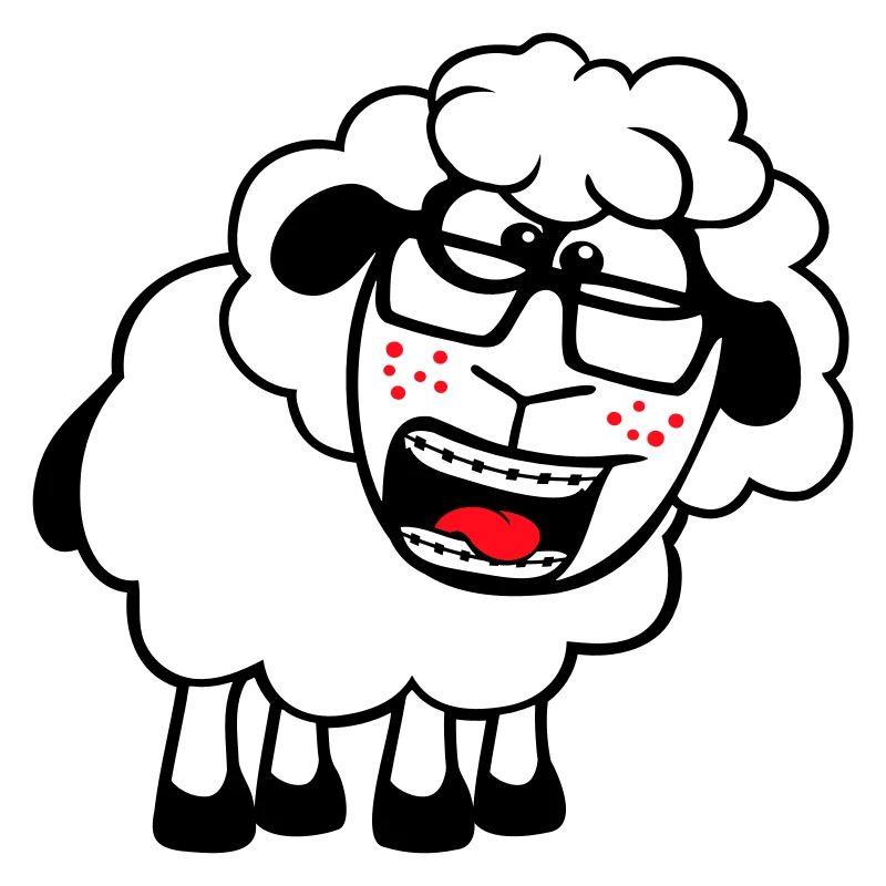 mouton nerd hornglasses fermoir lunettes geek smart