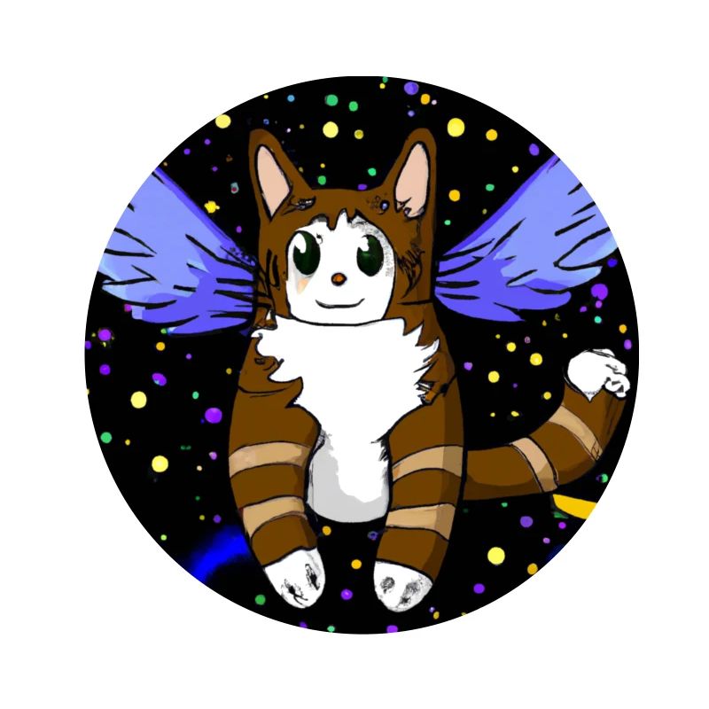 Chat ange dans l’espace.