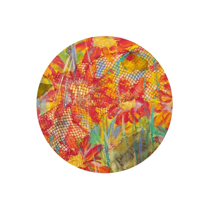 Prairie fleurie vivante dans le style impression