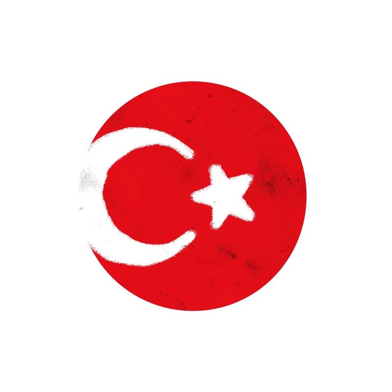 Drapeau turc Impression d’art abstrait