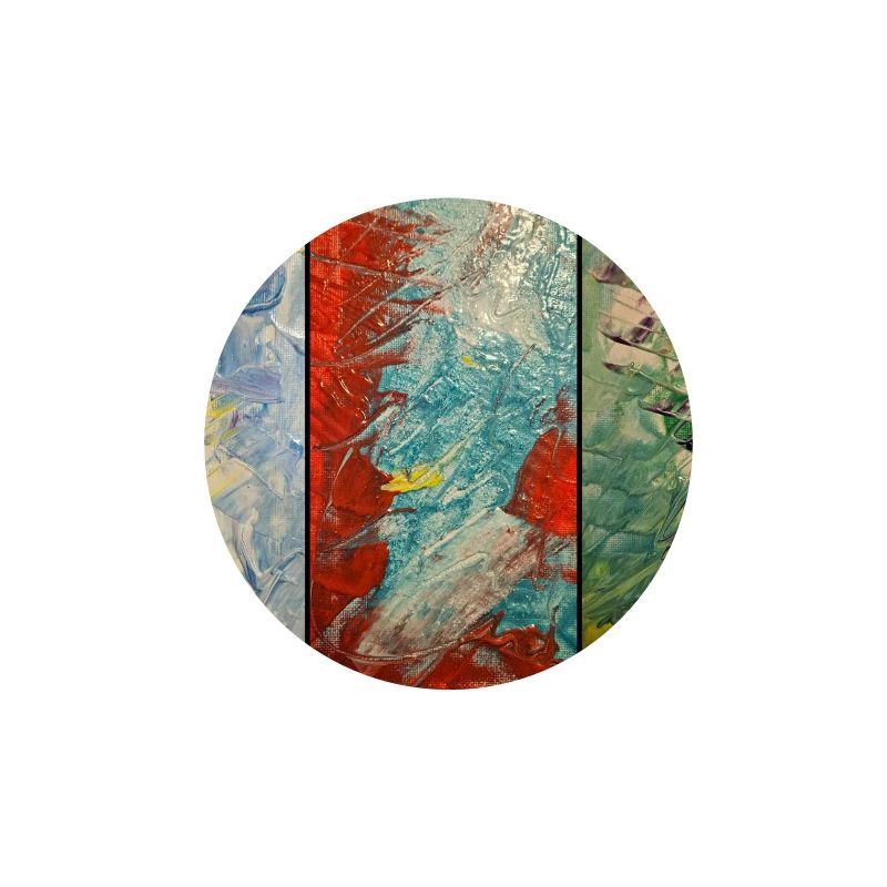 Flux de couleur triptyque