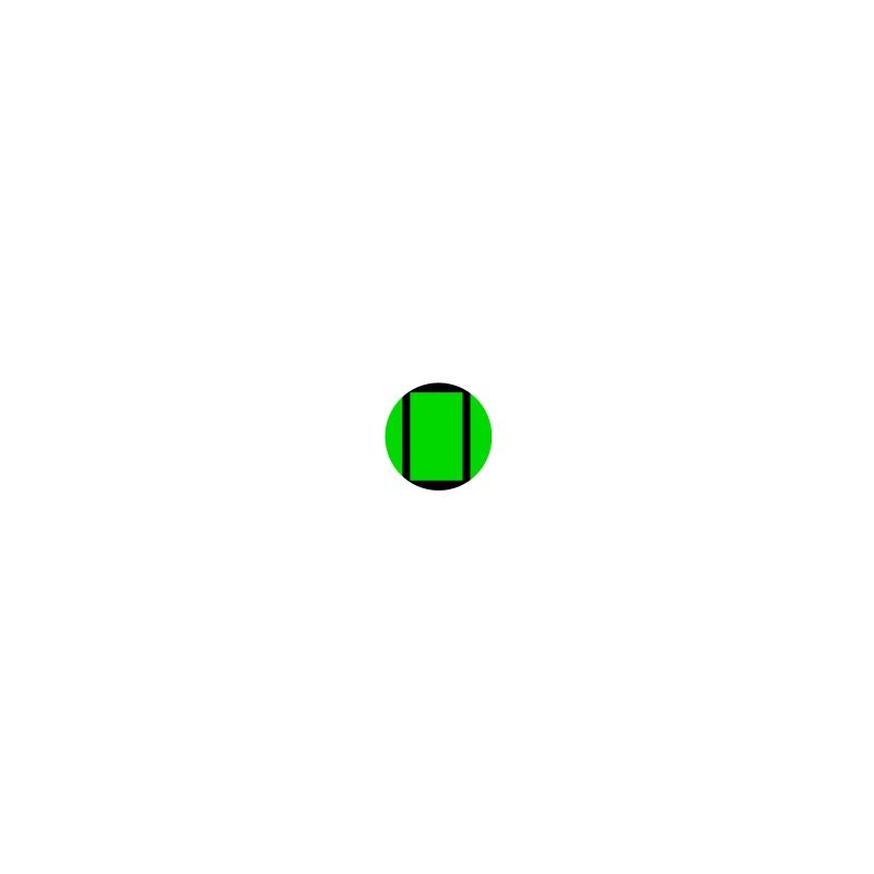 Rectangle loading bar Black Green (100%)