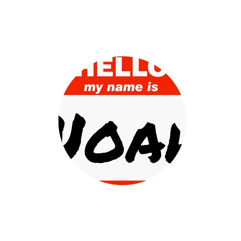 Hello My Name Is Noah Label Name Tag