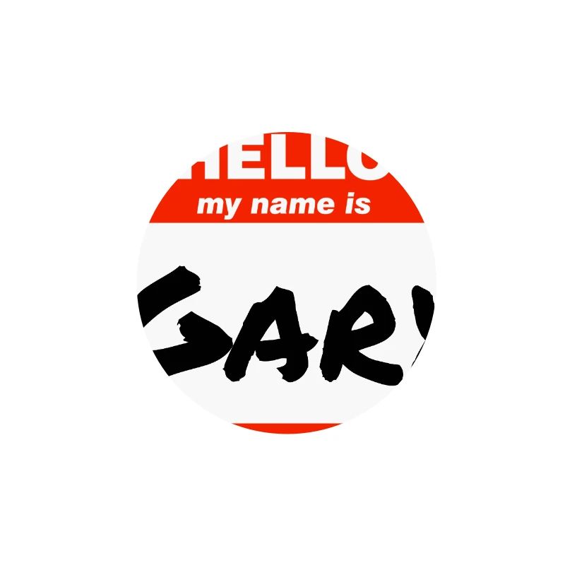 Hello My Name Is Gary Label Name Tag