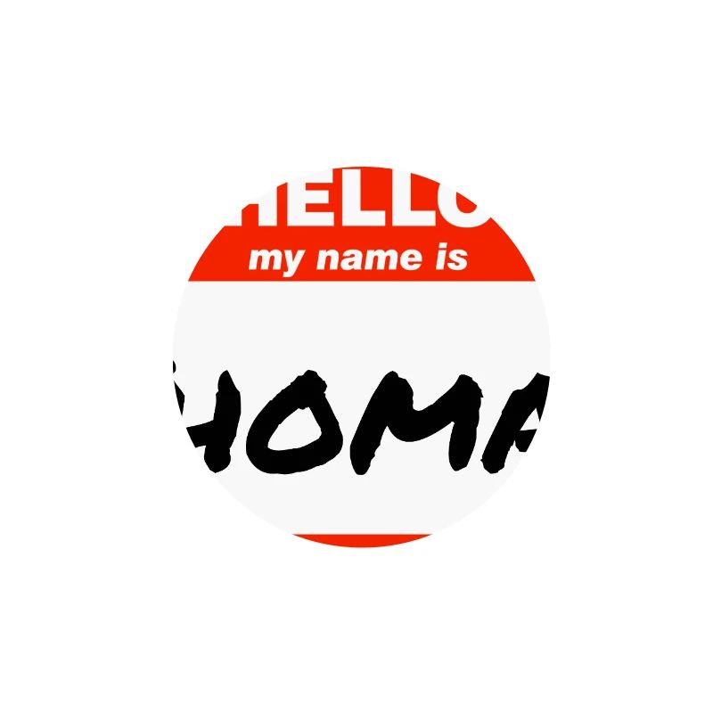 Hello My Name Is Thomas Label Name Tag