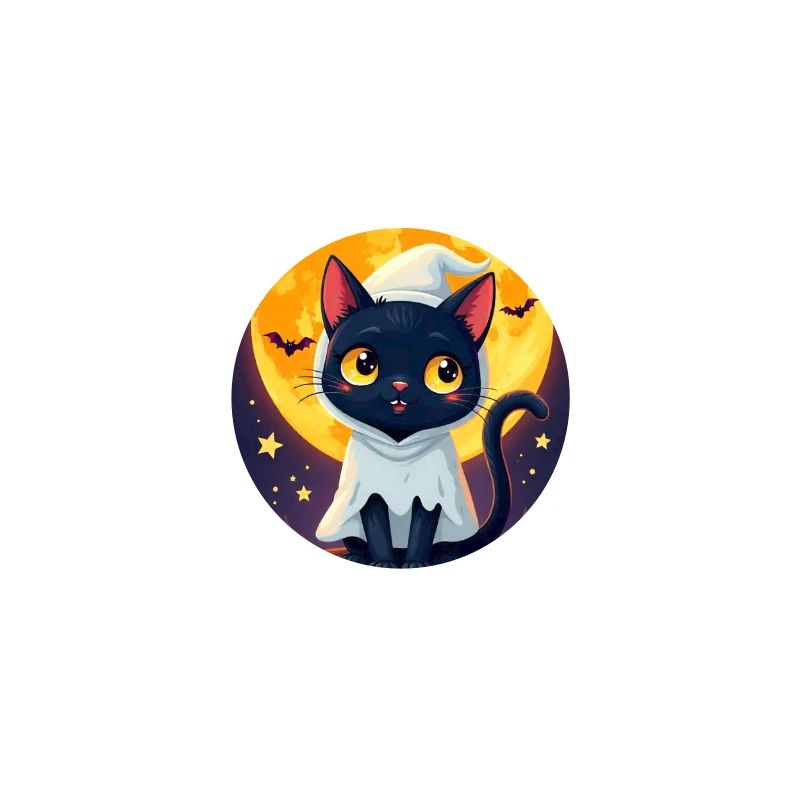 Moonlight Cat in Ghost Cloak