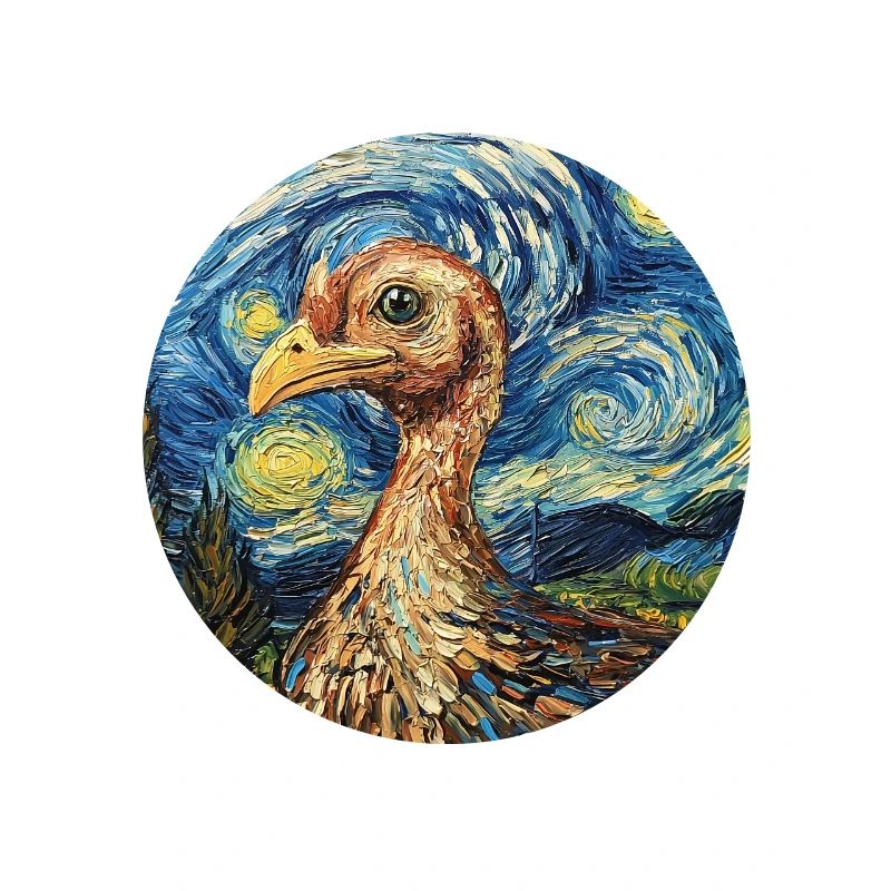 Oiseau de dinde à la Van Gogh