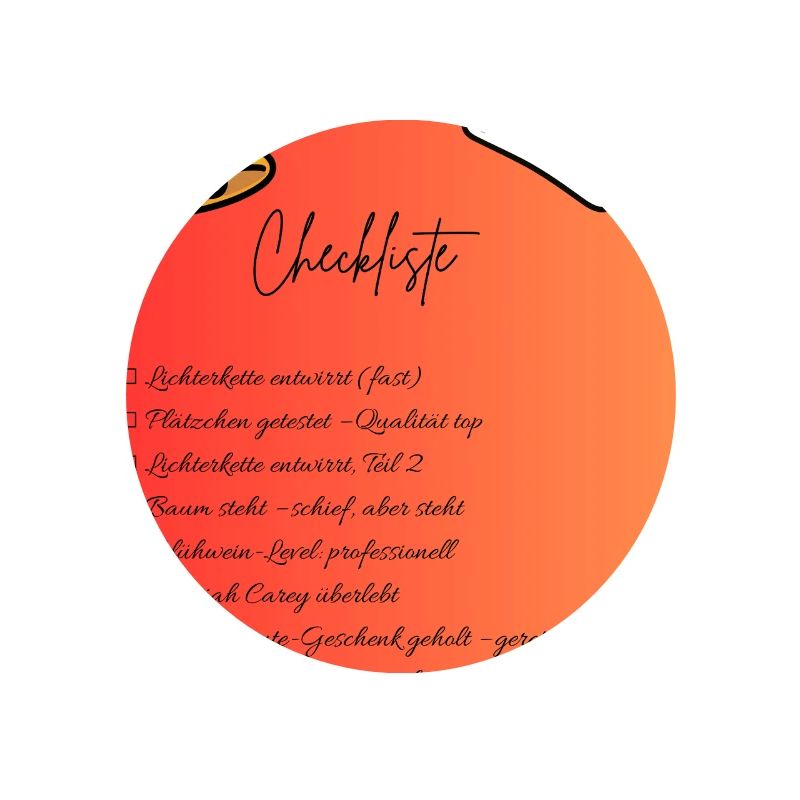 Weihnachts Checkliste Design