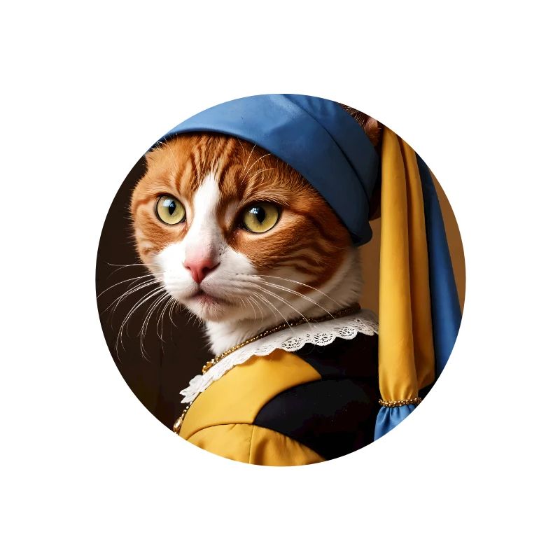 Le chat à la perle boucle d’oreille