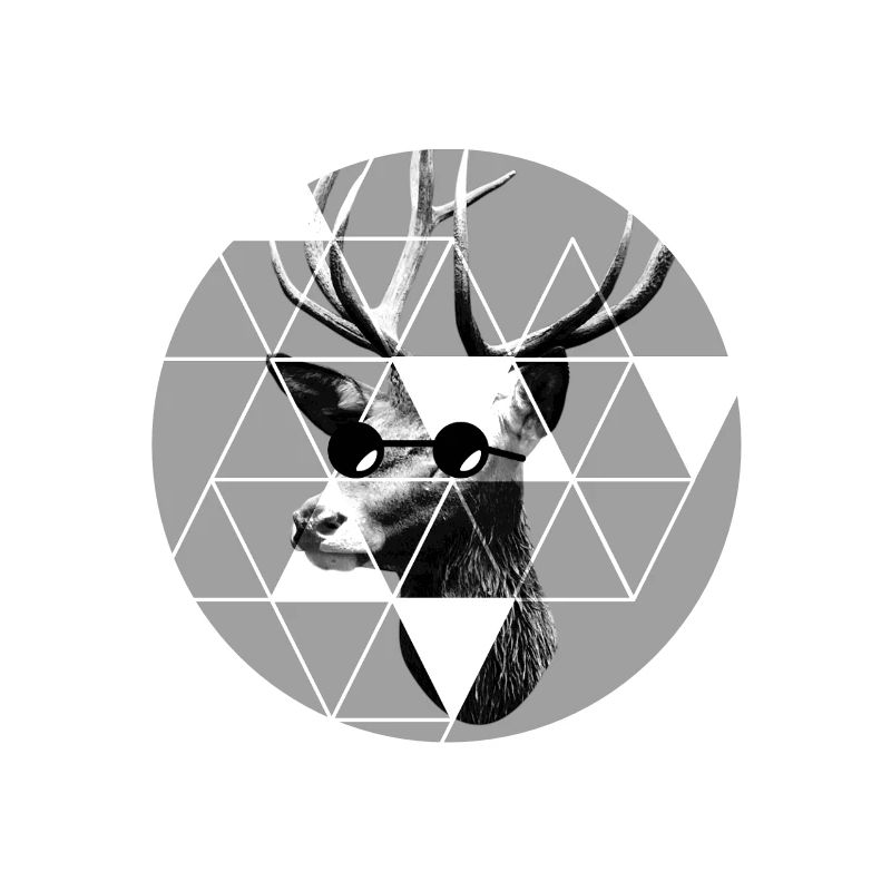 Deer Head - Deer - Hipster