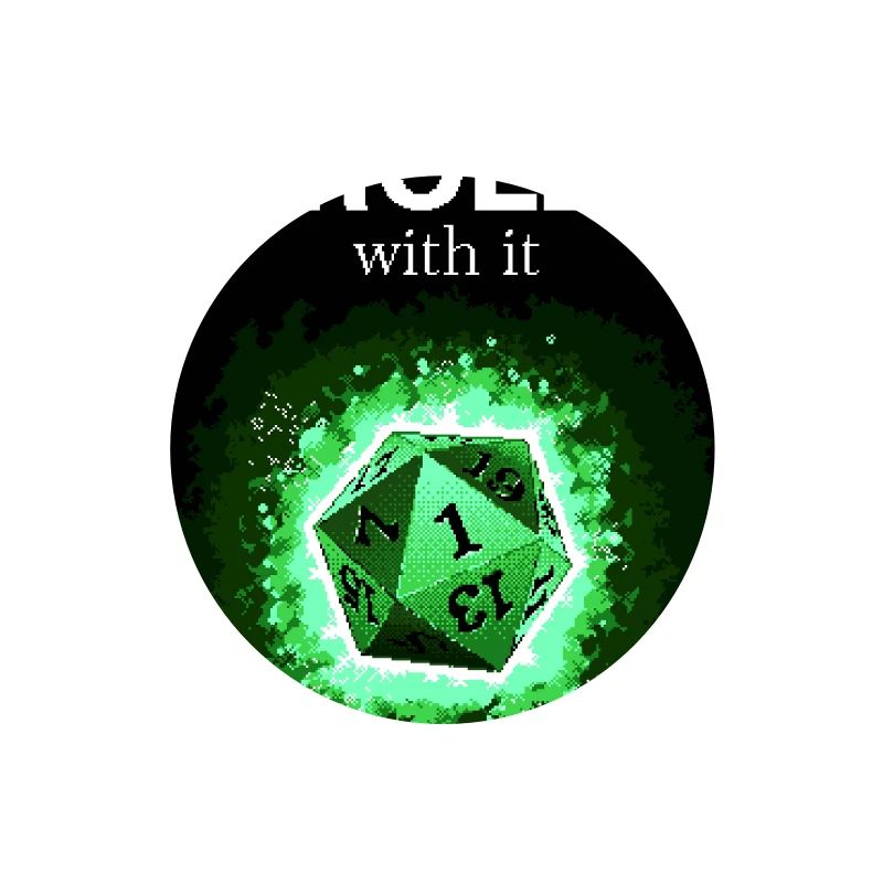 Faites simplement avec les dés verts rétro D20