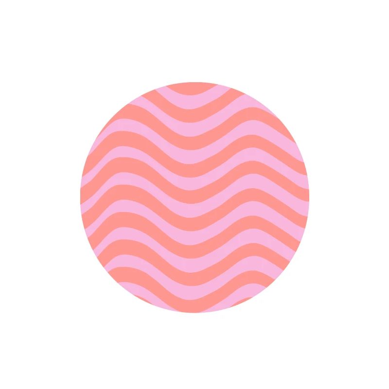 Stripe Wave Pattern - Pink Customizable