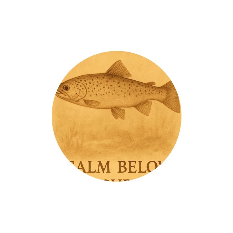 Empreinte de truite calme sous la surface